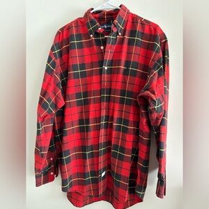 Ralph Lauren Classic Fit Plaid Button-Down Shirt – Men’s Size L
